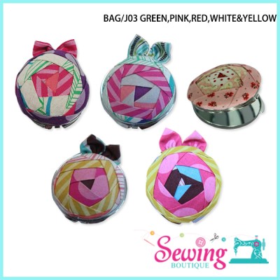 MIRROR POUCH - BAG/J03 GREEN, PINK, RED, WHITE & YELLOW